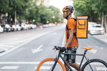 coursier à vélo